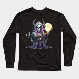 Fires of the Underworld: The Fiery-haired Reaper Long Sleeve T-Shirt